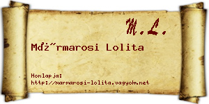 Mármarosi Lolita névjegykártya